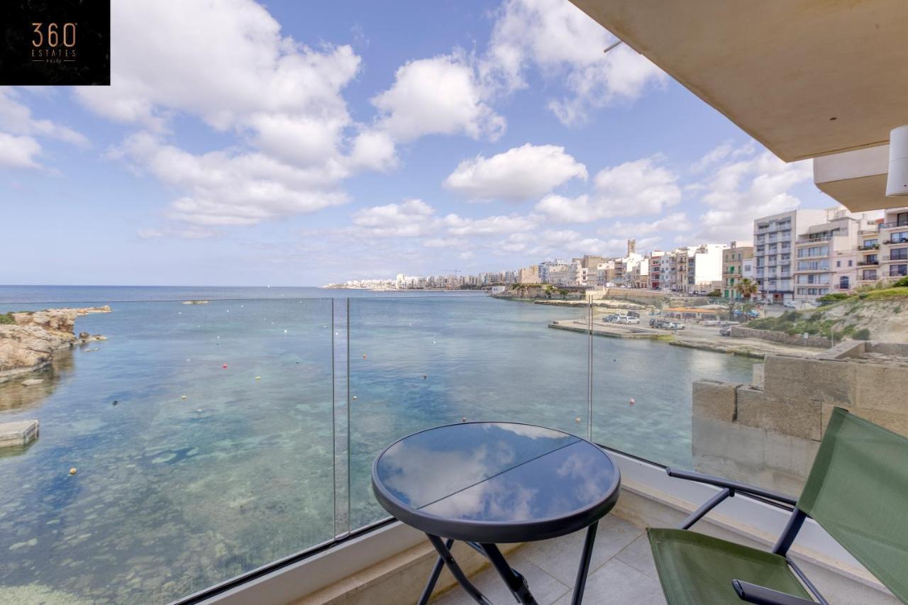 Seafront, Studio Home With Private Seaview Terrace By 360 Estates San Pawl il-Baħar Eksteriør bilde